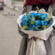 دسته گل رز آبی