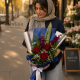 دسته گل رز قرمز