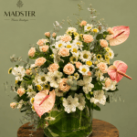 گلدان شیشه ای گل