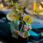 گلدان شیشه‌ای گل